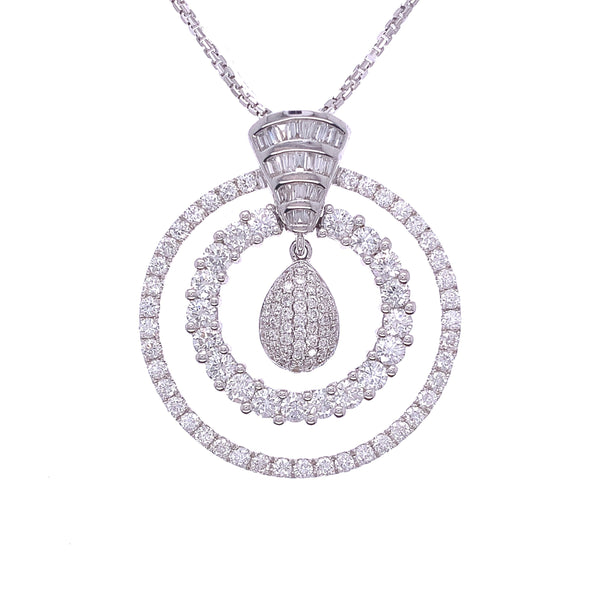 Double Revolution Diamond Pendant