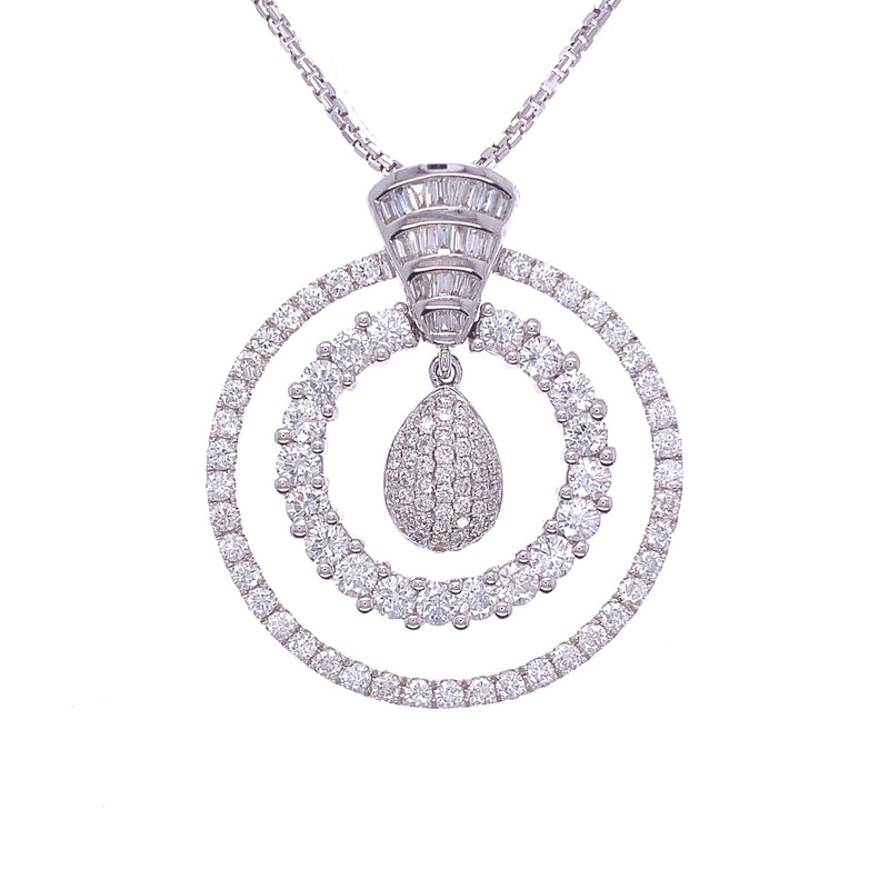 Double Revolution Diamond Pendant