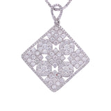 Diamond Circle Square Pendant