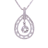 Diamond Snowflake Drop Pendant