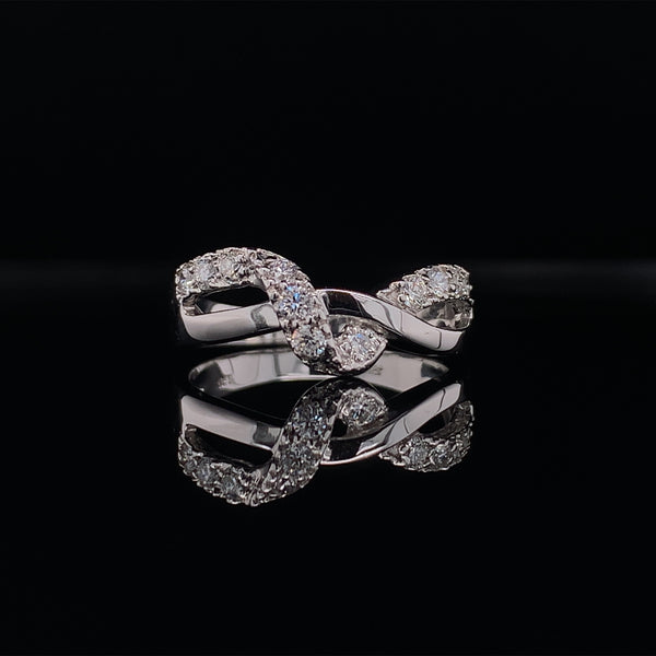 Twirling Ribbon Diamond Ring