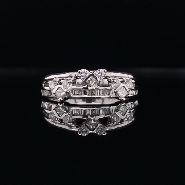 Triple Diamond Heart Ring