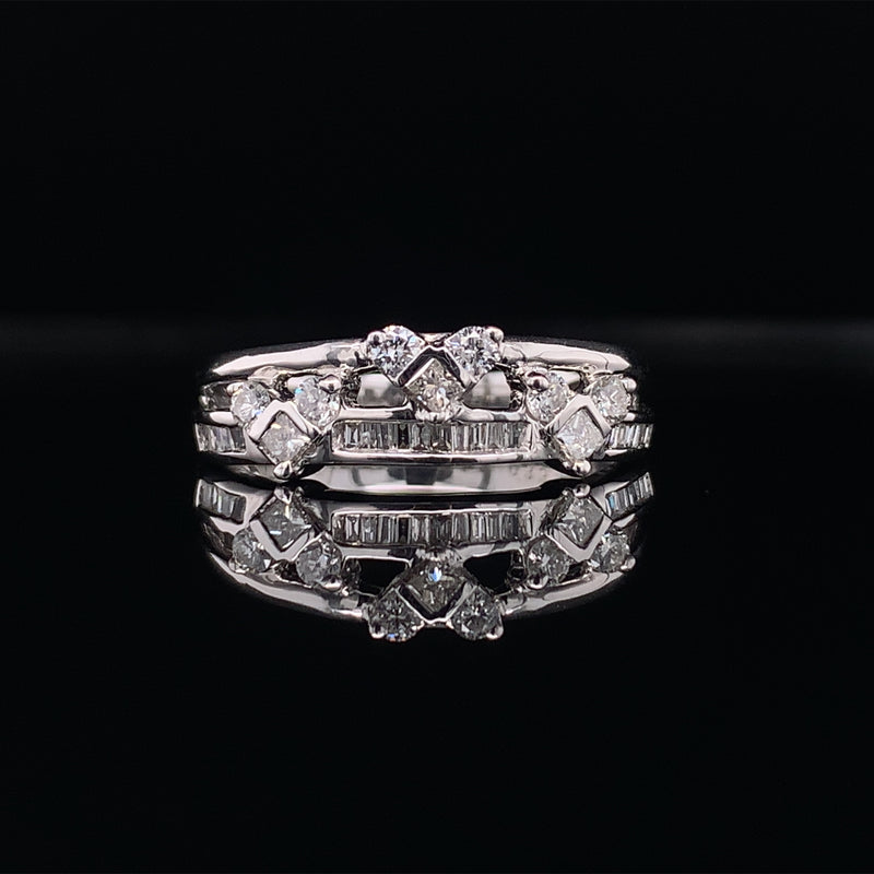 Triple Diamond Heart Ring