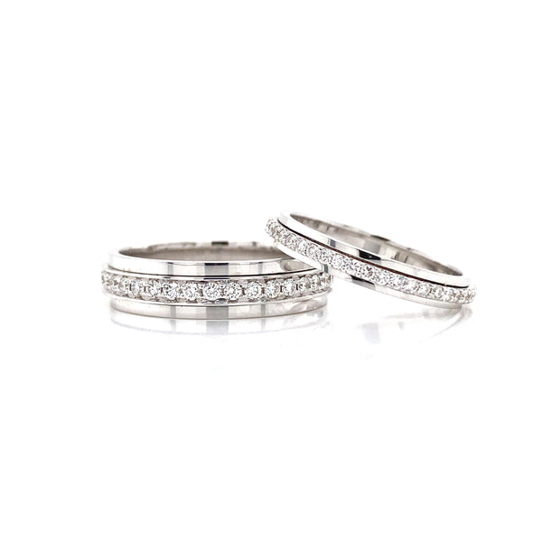 Spinning Diamonds Wedding Set