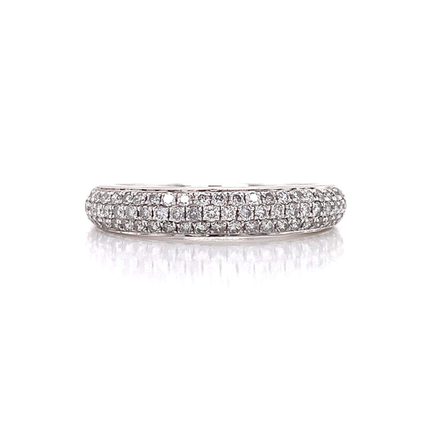 Half Diamond Stack Ring
