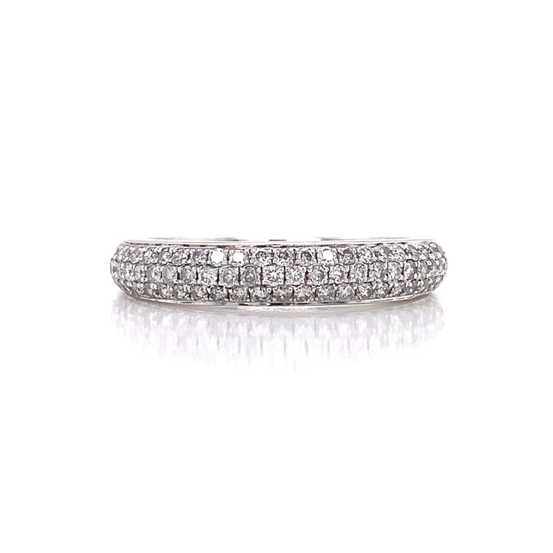 Half Diamond Stack Ring
