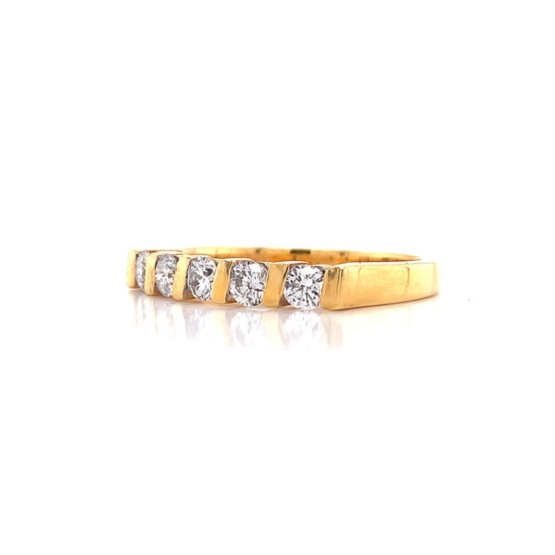 Five Diamond Yellow Ring