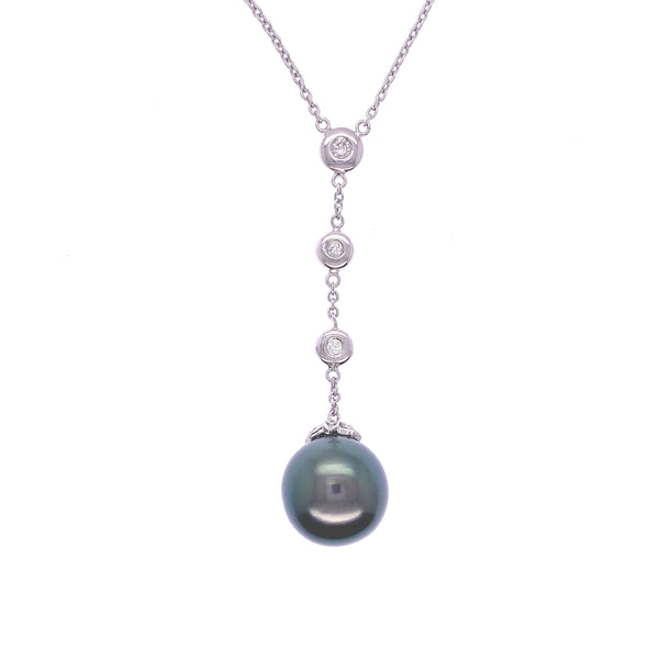 Tahitian Pearl Diamond Necklace