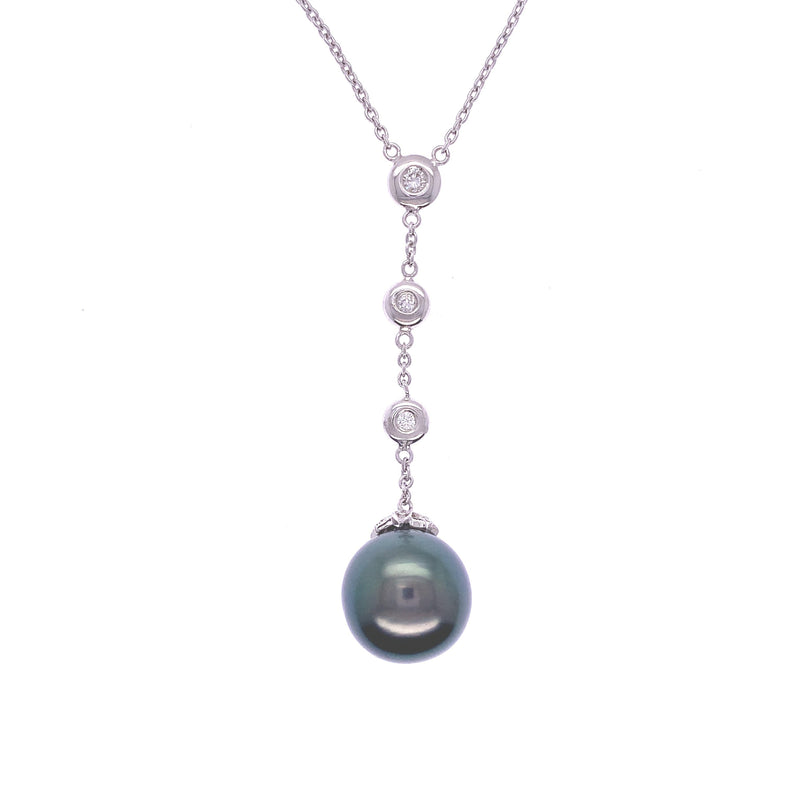 Tahitian Pearl Diamond Necklace