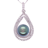 Tahitian Pearl Double Halo Pendant