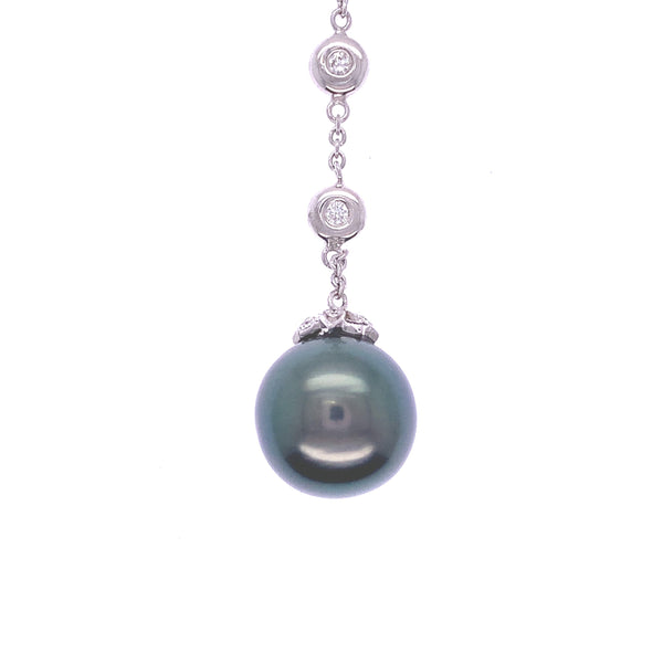 Tahitian Pearl Diamond Necklace