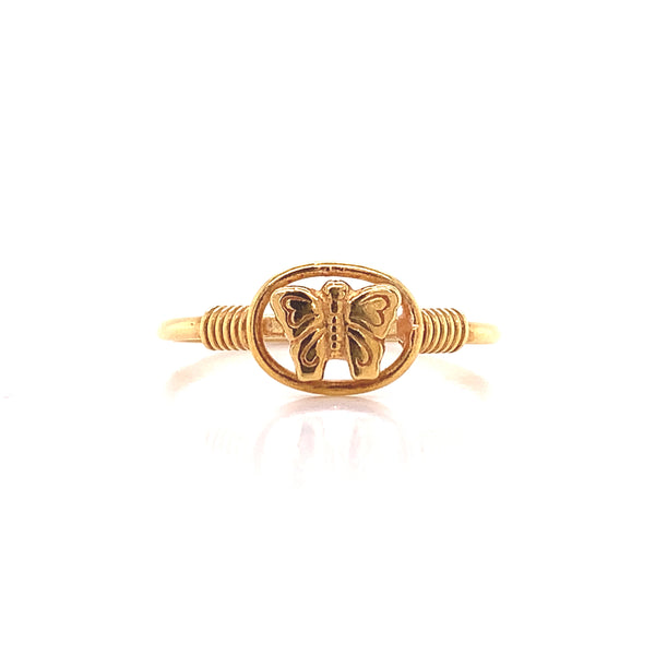 Yellow Butterfly Ring