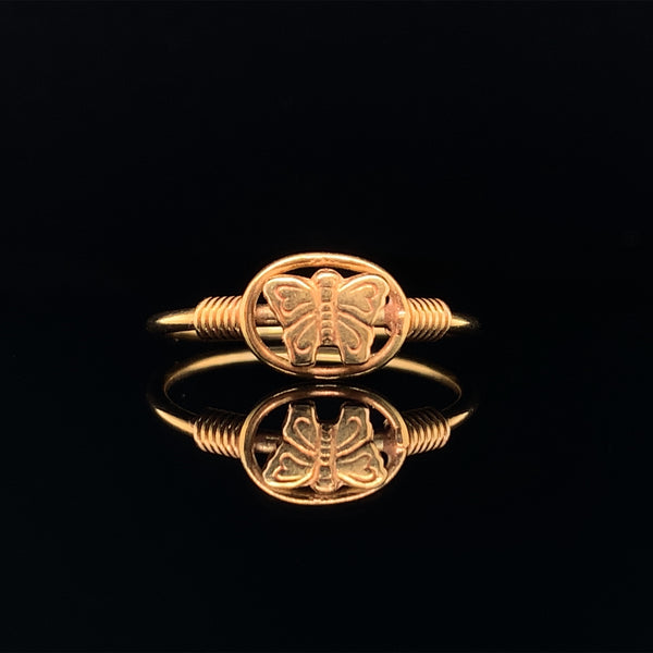 Yellow Butterfly Ring