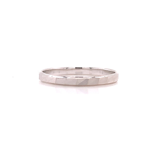 White Textured Ring