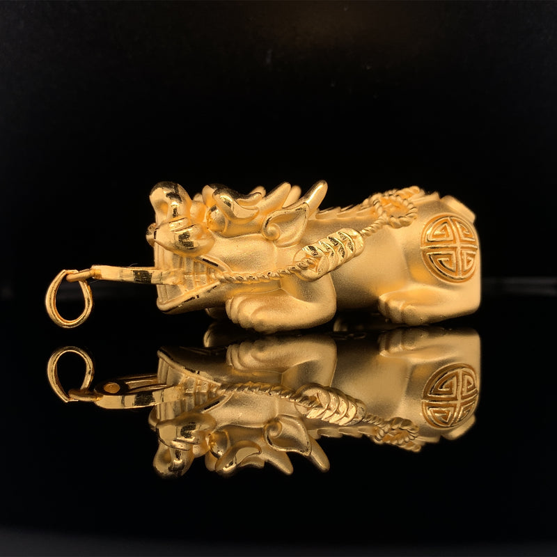 Large Gold Pixiu Pendant