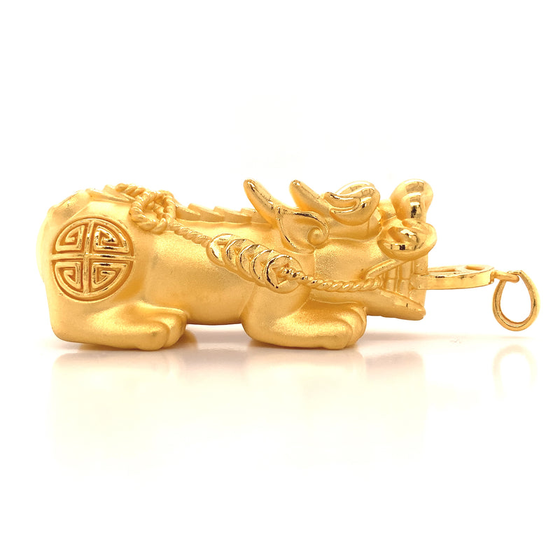 Large Gold Pixiu Pendant