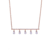 Five Diamond Bar Necklace