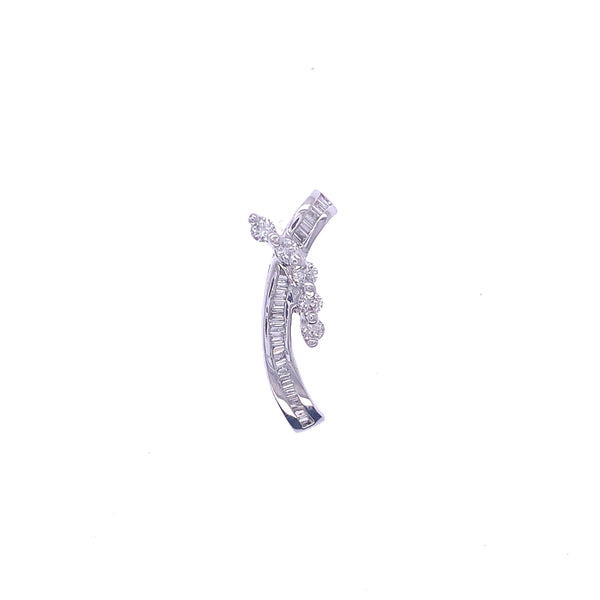 Tapered Diamond Cross Pendant