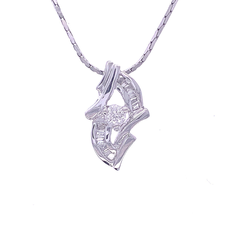 Center Diamond Twists Pendant