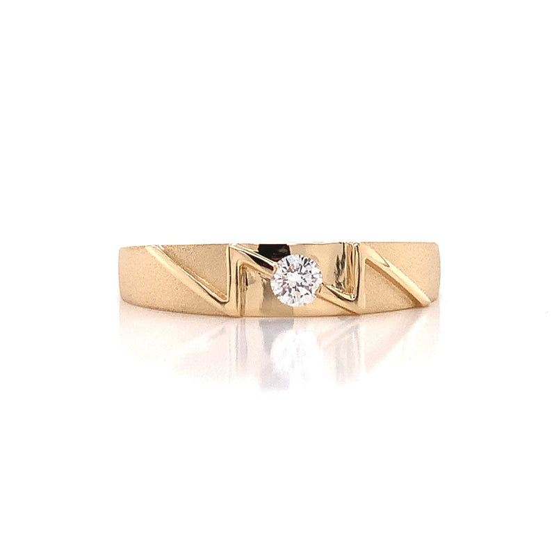 Yellow Zig Zag Diamond Wedding Set