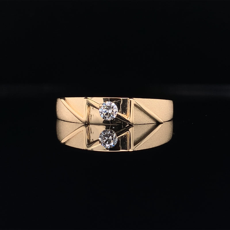 Yellow Zig Zag Diamond Wedding Set