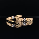Yellow Zig Zag Diamond Wedding Set
