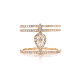 Yellow Aspire Pear Diamond Dress Ring
