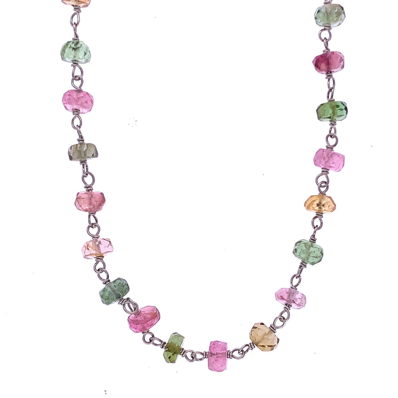 Yellow Gold Tourmaline Necklace