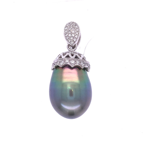 Tahitian Pearl Crown Pendant