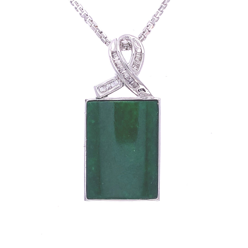 Jade Diamond Sign Pendant