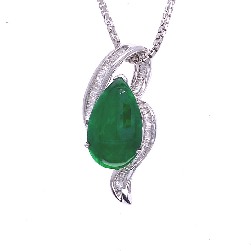 Jade Diamond Spirit Pendant
