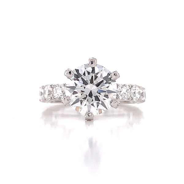 Diamond Prongs Engagement Ring Setting