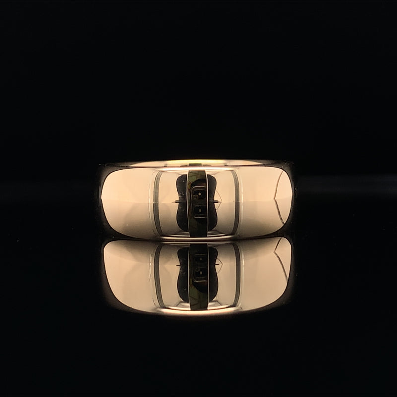 Polished Rounded Yellow Gold Wedding Ring