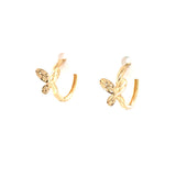 Butterfly Hoop Earring