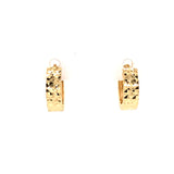 Gold Textured And Smooth Hoop Earrings