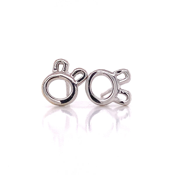 White Bunny Earring