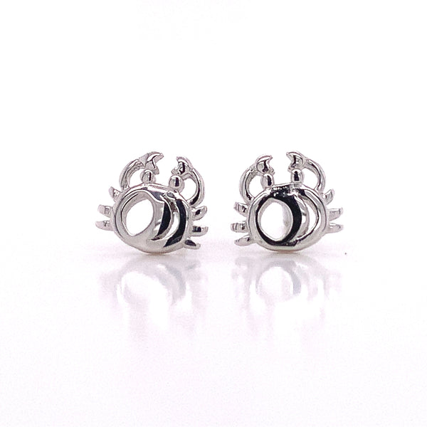 White Gold Crab Earring