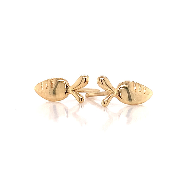 Yellow Gold Carrot Earring
