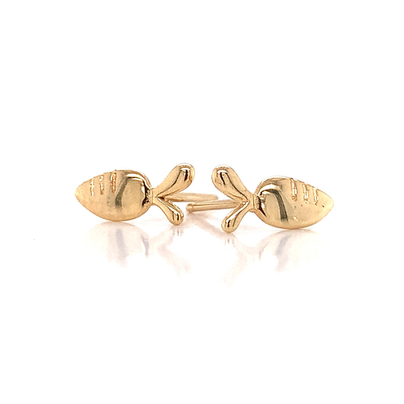Yellow Gold Carrot Earring
