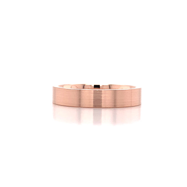 18k Rose Gold Ring With Matte Satin Finish