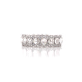 Rose Cut Oval Diamond Eternity Ring