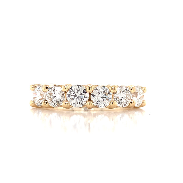 Yellow Gold Seven Diamond Ring