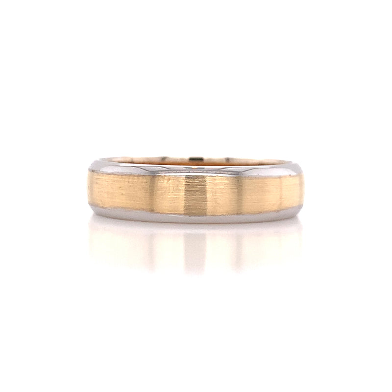 Yellow and White Gold Rounded Ring