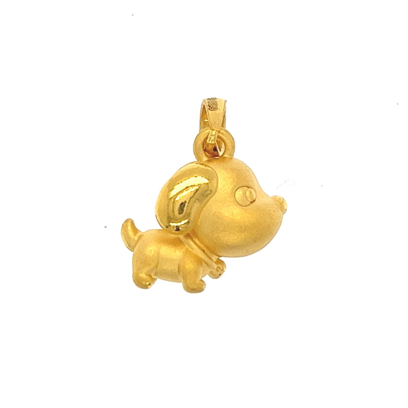 24k Adorable Dog Pendant