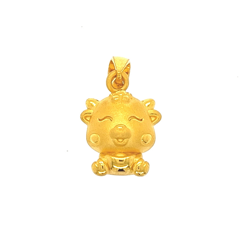 24k Smiling Sheep Pendant
