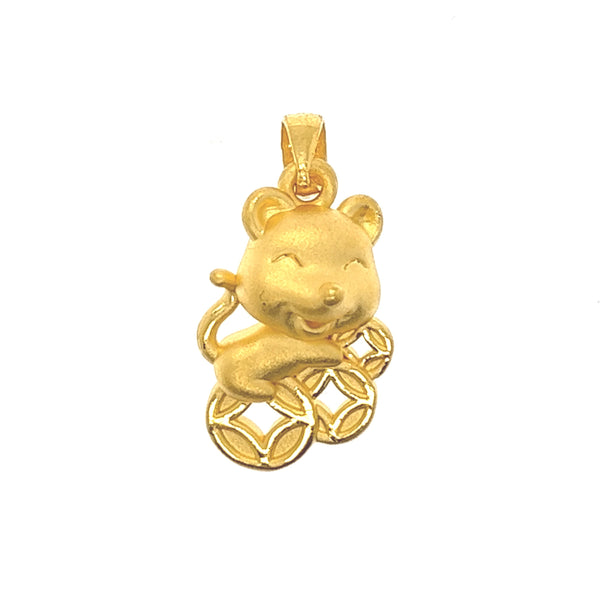 24k Happy Mouse Pendant