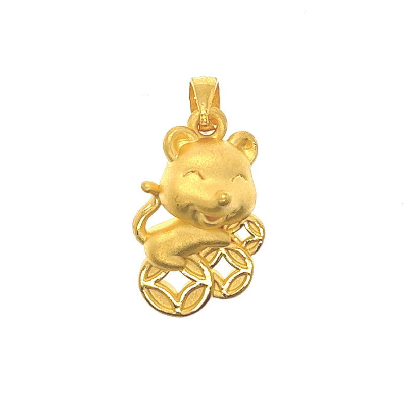 24k Happy Mouse Pendant