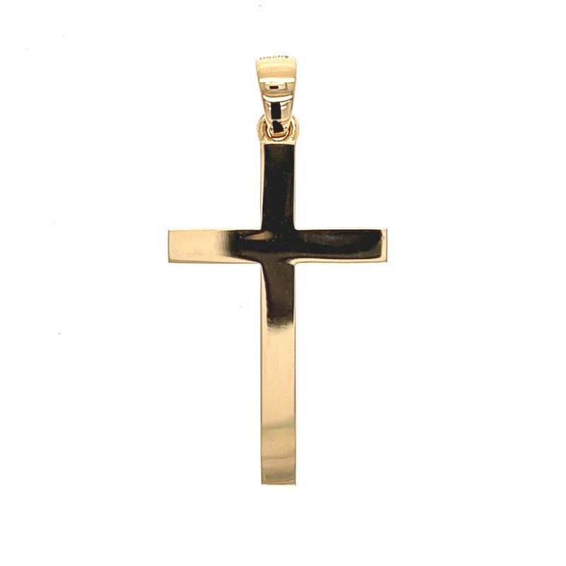 18K Designer Yellow Cross Pendant