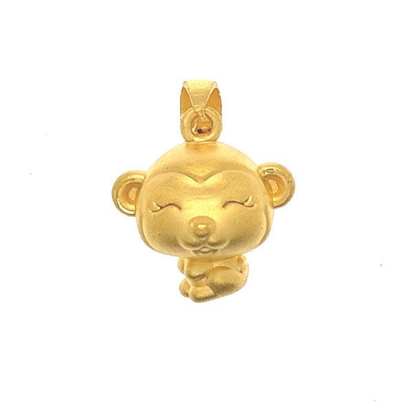 24k Cute Monkey Sheep Pendant