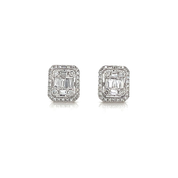 Halo Diamond Cluster Earring